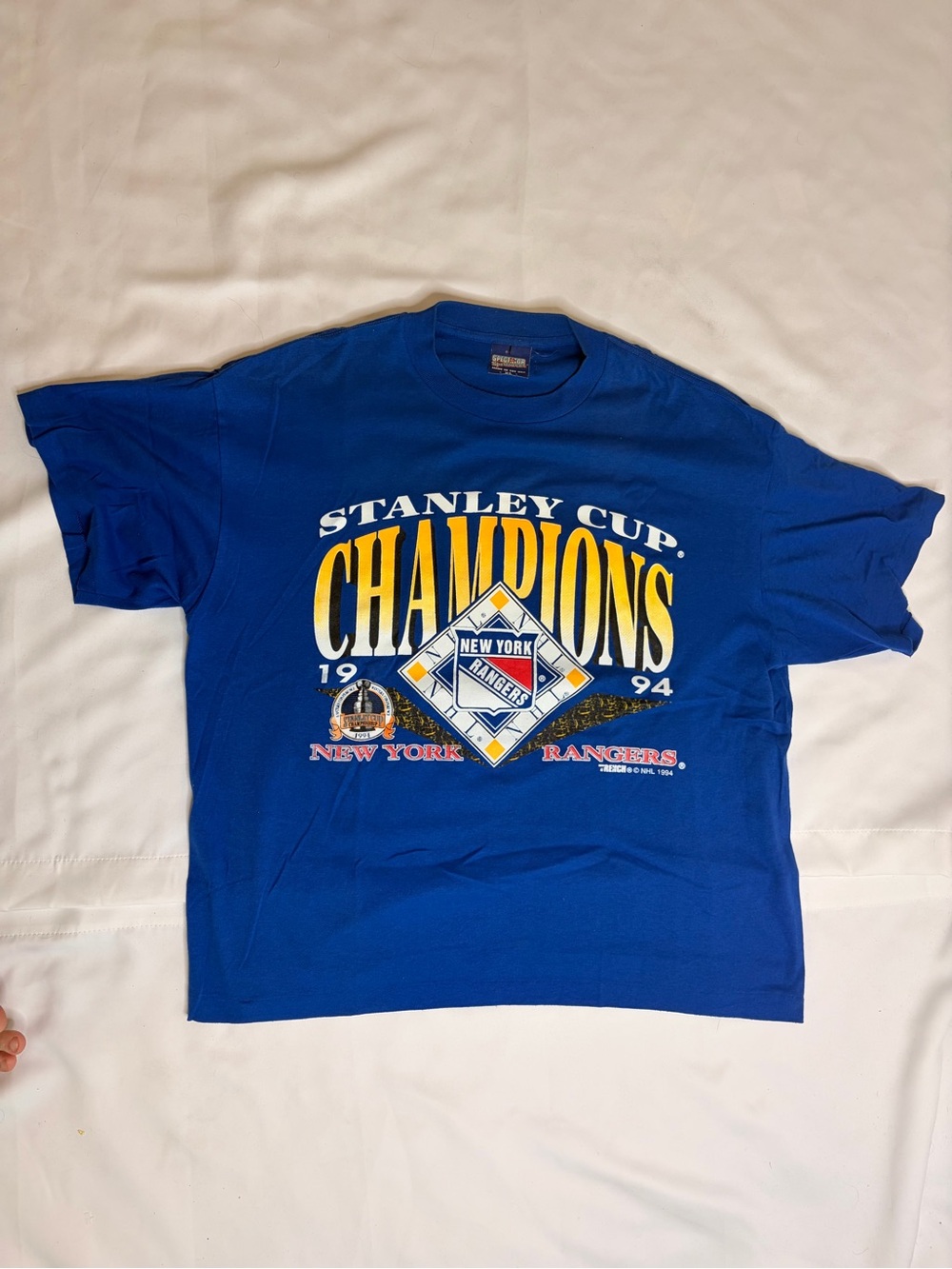 NWOT Vintage New York Rangers T-shirt XL Trench CTF Stanley Cup Champs 1994 NHL